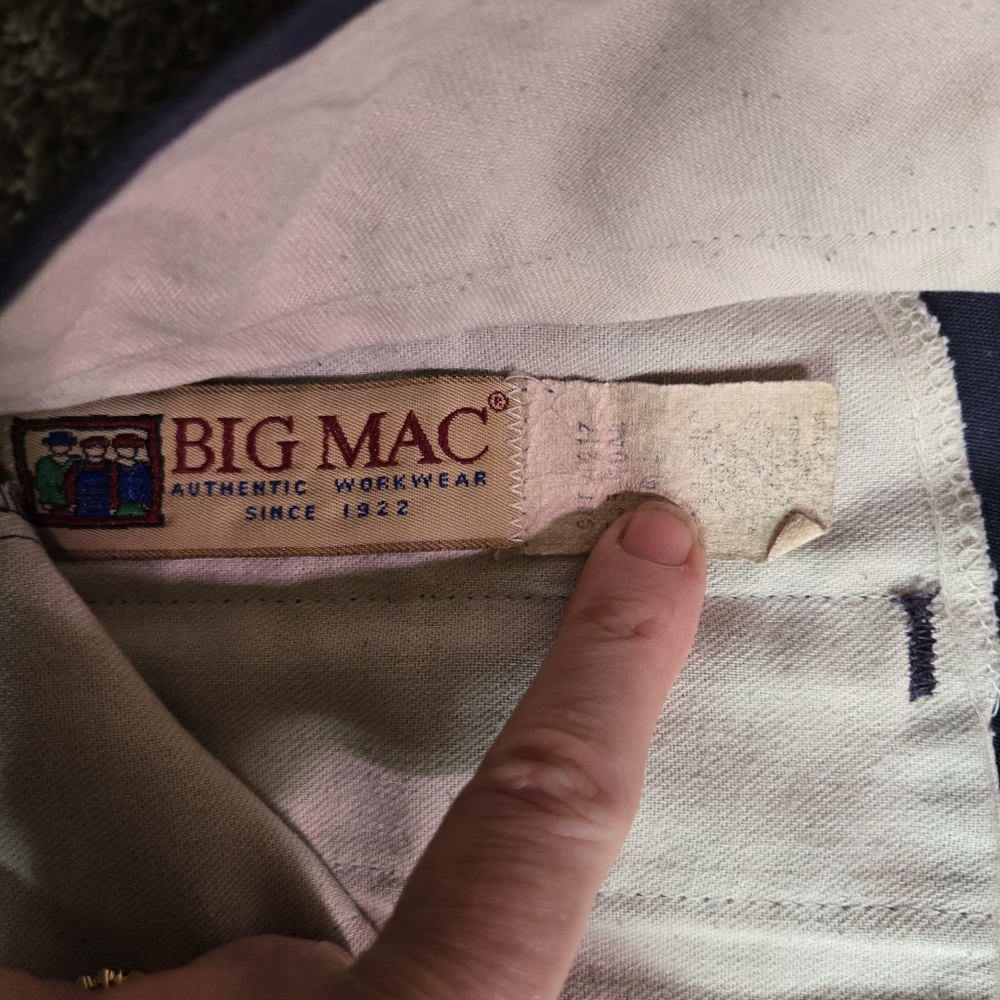 Big Mac vintage navy work shorts sz34L - Picture 3 of 5